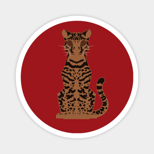 Minimalist Ocelot Magnet